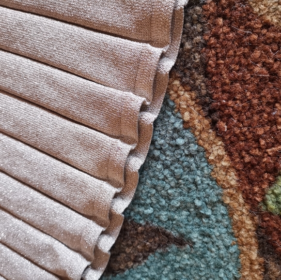 Wilfred Metallic Nude Pink High Waist Skirt - Picture 6 of 9